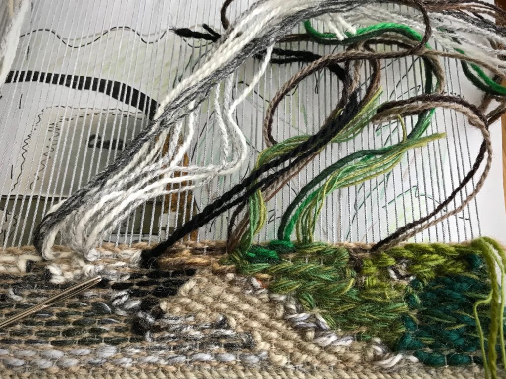 Glimakra Freja tapestry frame. Expressive tapestry weaving.