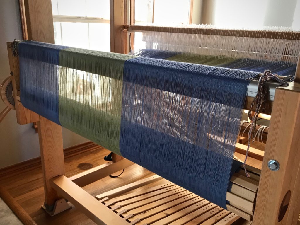 Fresh warp on the back beam. Magical!