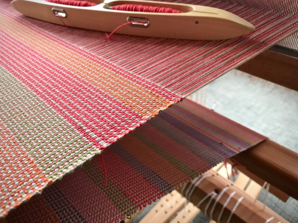 Color and weave produces different patterns.