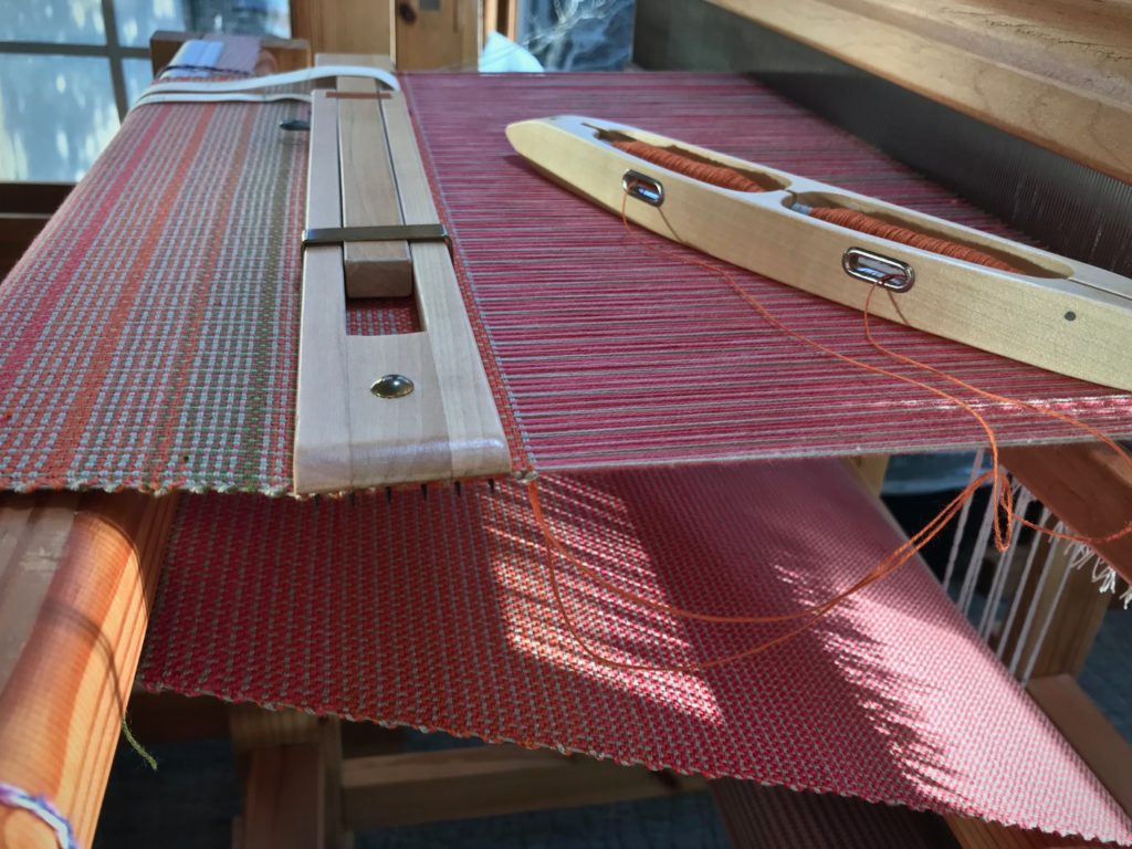 Interesting shadows at the loom.