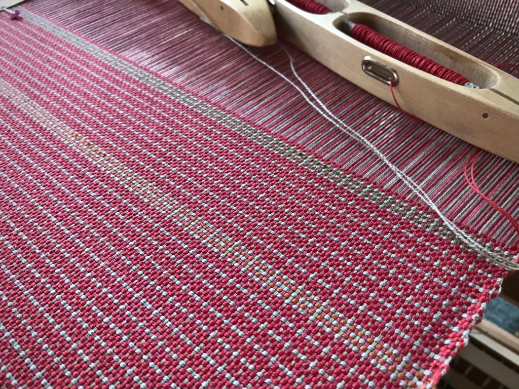 Plain weave placemats in color and weave.