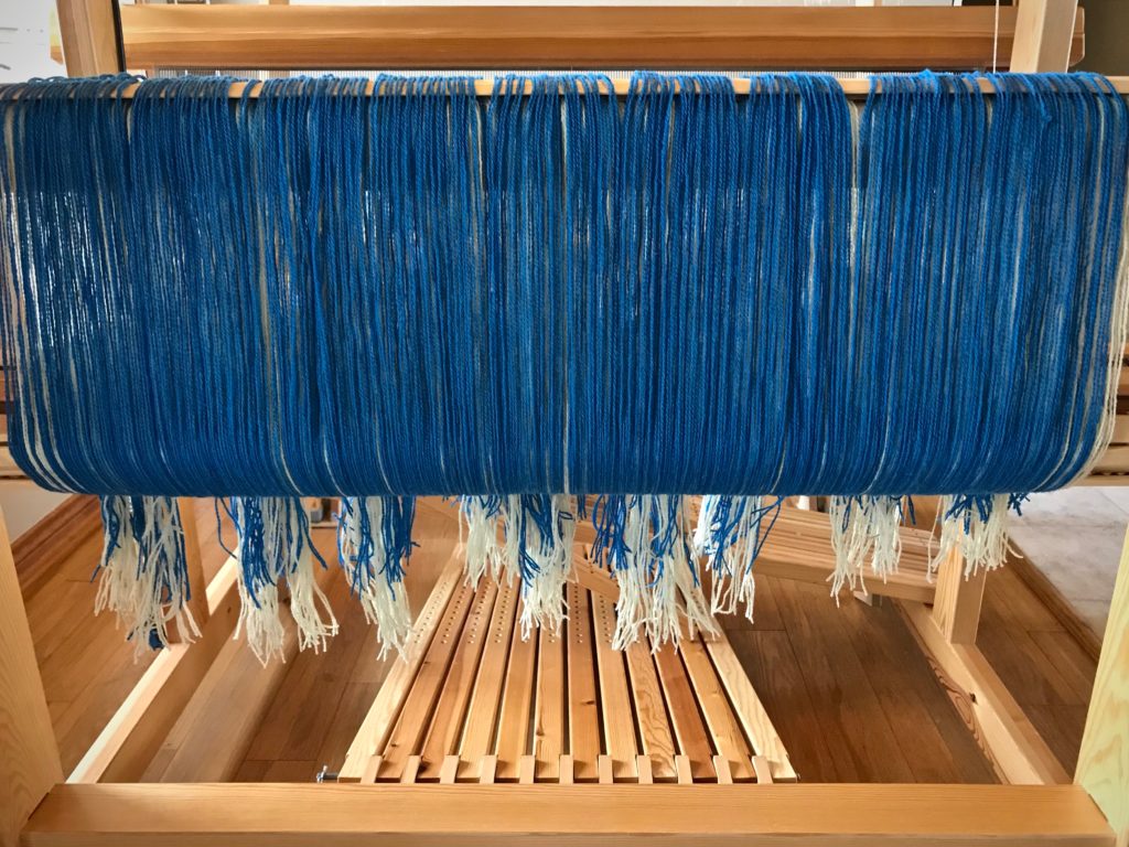 Tuna wool warp on Glimakra Standard.