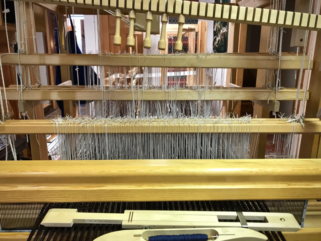 Shaft drawloom in Joanne Hall's studio.