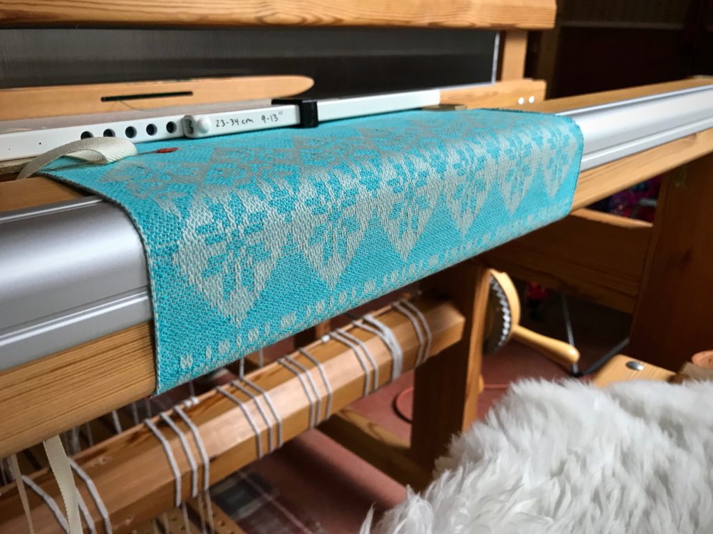 Drawloom weaving.