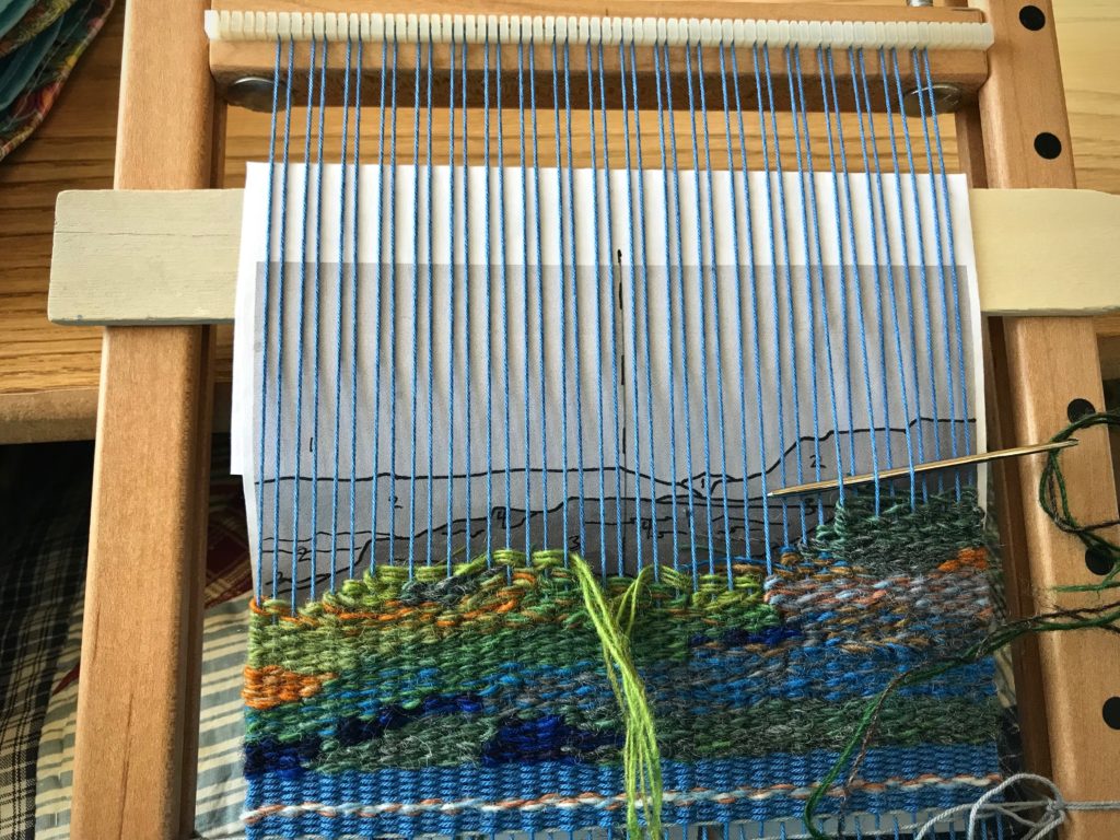 Landscape - woven small tapestry.