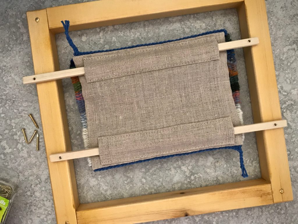 Simple frame for a small tapestry.