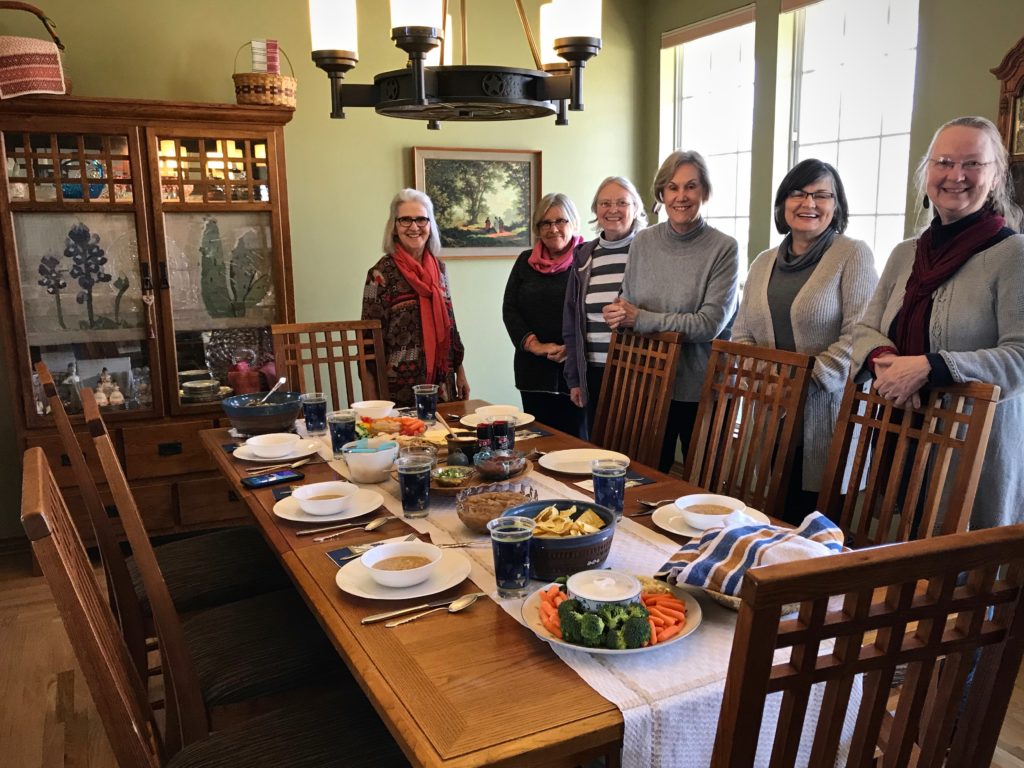 Lunch with honored guest, Joanne Hall.