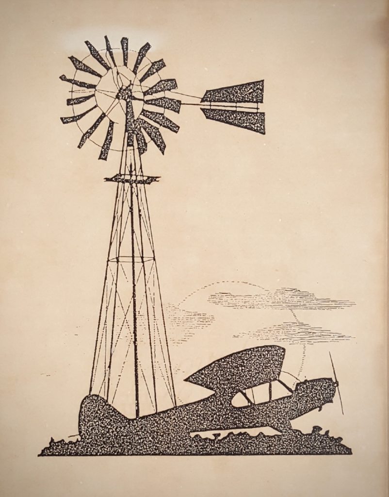 Windmill and Taildragger Silhouette from an old "Flying" magazine.