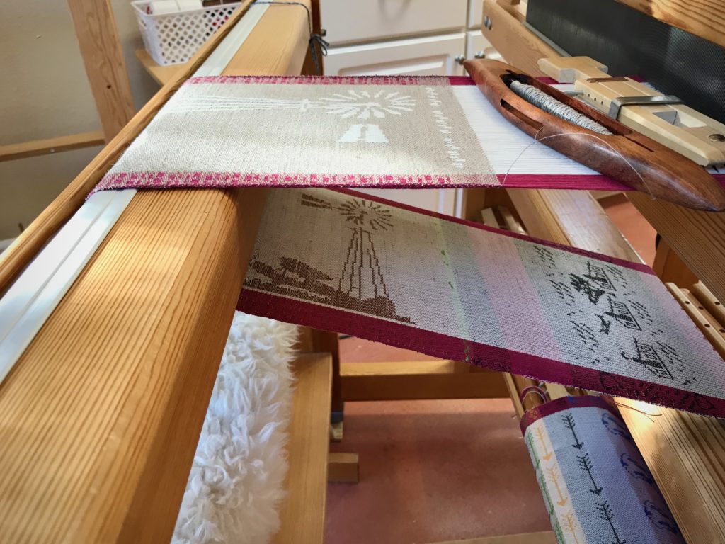 Drawloom weaving.