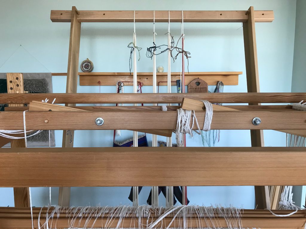 Warping trapeze in use.