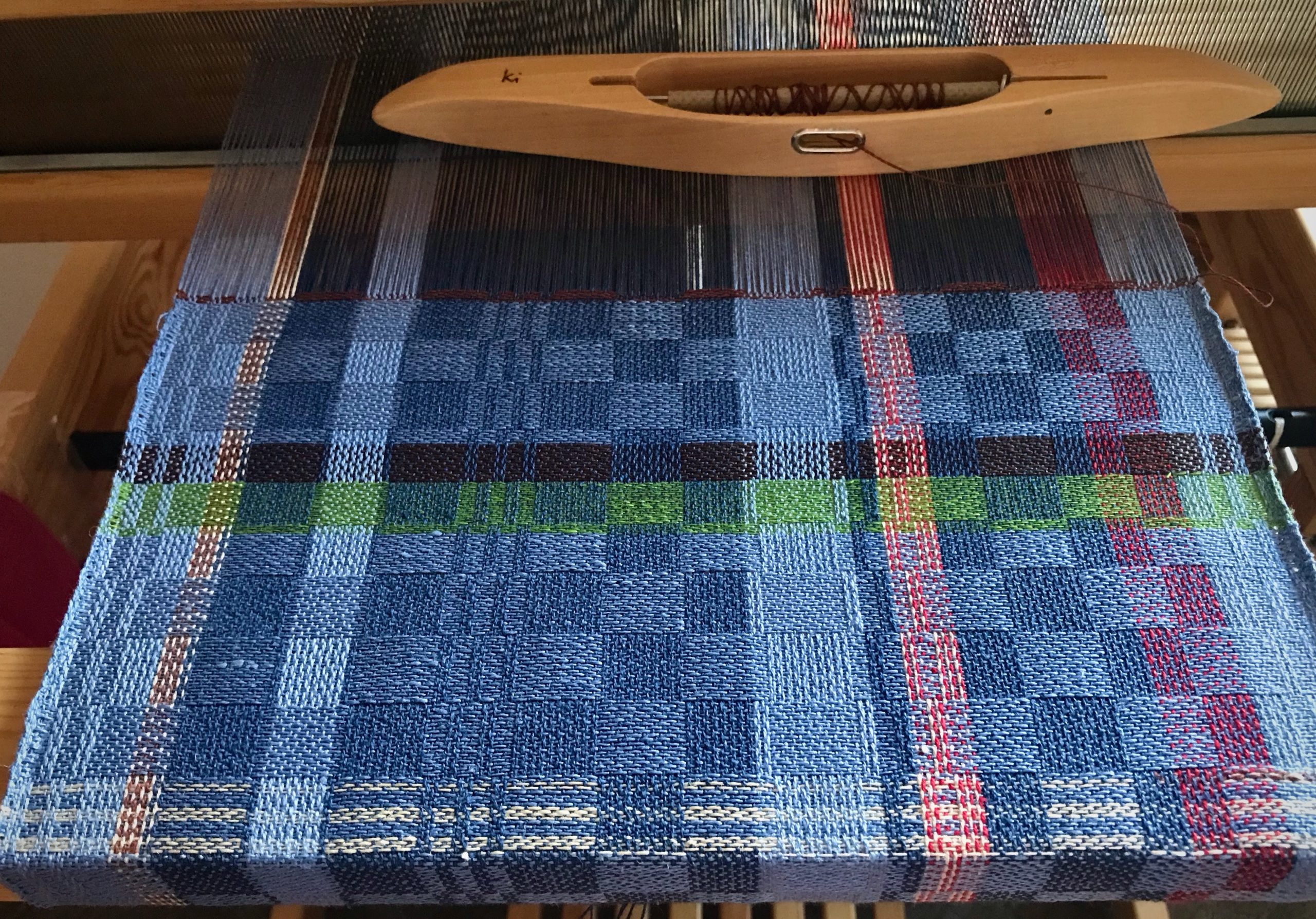 Humble linen wash cloths on the loom.