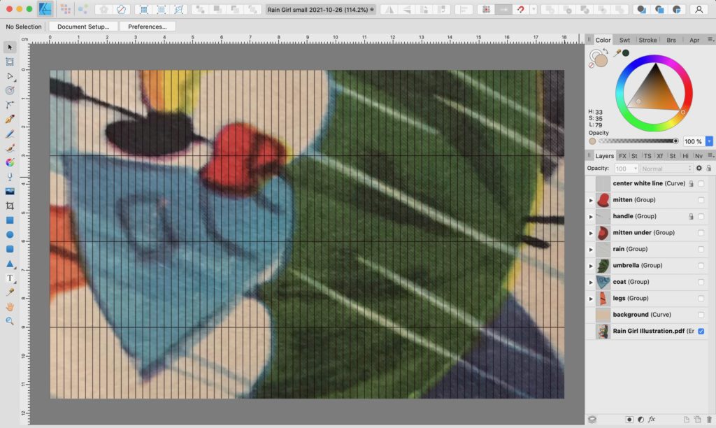 Affinity Designer to create a new tapestry cartoon.